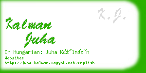 kalman juha business card